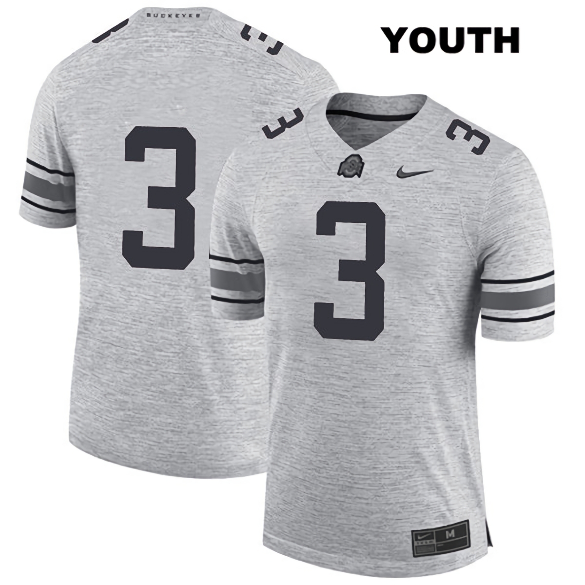 Quinn Ewers Ohio State Buckeyes Youth NCAA #3 No Name Gray College Stitched Football Jersey KXK8456QR